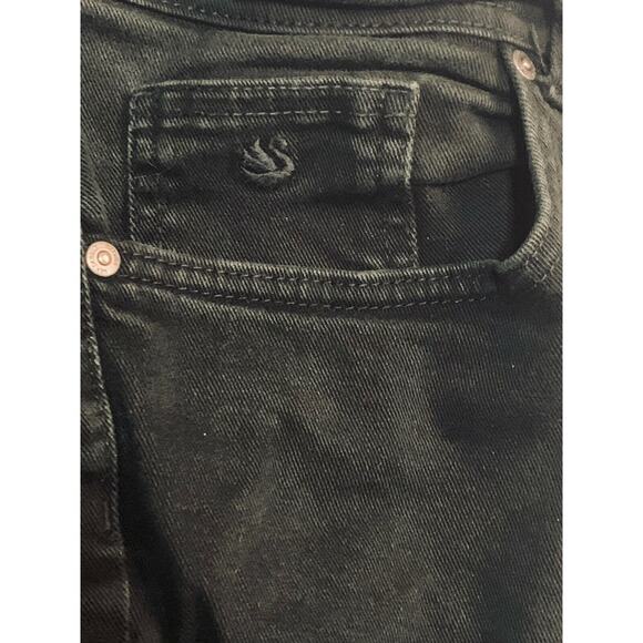 22W Gloria Vanderbilt Amanda Average Jeans Womens Black Denim 42 x 29 Stretch - Picture 9 of 12